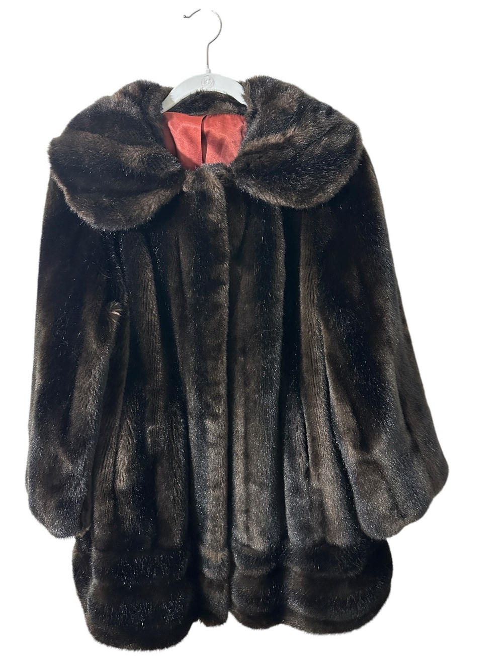 Tissavel Imported from France for Country Pacer Luxurious Faux Fur Jacket Large